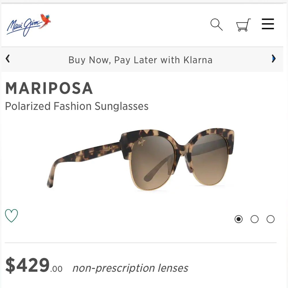 Maui Jim Mariposa Women’s Tortoise Polarized Sunglasses